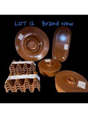 Panama Jack Melamine Taco Tortilla Holders Platter Set of 12 - Brand New